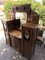 Art Nouveau Sideboard in Carved and Decorated Mahogany Veneer, Italy, 1920s 9