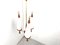 Vintage Teak Chandelier with White Glass Shades, 1960s, Image 6