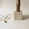 Bamboo-Shaped Table Lamp in Brass and Travertine in the style of Maison Jansen, 1970s, Image 4