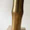 Bamboo-Shaped Table Lamp in Brass and Travertine in the style of Maison Jansen, 1970s 5