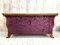 Art Deco Violet Jacquard Velvet and Walnut Wood Canape Sofa 8