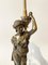 French Bronze Caryatid Flare Candelabra Table Lamp, 19th Century 7