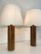 Cylinder Teak Table Lamps by Uno & Östen Kristiansson for Luxus, Sweden, 1960s, Set of 2 4