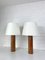 Cylinder Teak Table Lamps by Uno & Östen Kristiansson for Luxus, Sweden, 1960s, Set of 2 13