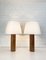 Cylinder Teak Table Lamps by Uno & Östen Kristiansson for Luxus, Sweden, 1960s, Set of 2 2