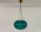 Italian Green and White Glass Ceiling Pendant, 1960s, Image 4