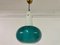 Italian Green and White Glass Ceiling Pendant, 1960s 8