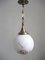 Lámpara colgante Art Déco con esfera redonda de vidrio, Imagen 1
