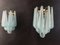 Vintage Blue Glass Petals Drop Wall Sconces, 1990s, Set of 2 3