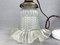 Lámpara colgante francesa Mid-Century de vidrio escarchado, años 50, Imagen 3