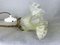 Französische Mid-Century Tulip Hängelampe aus Milchglas, 1950er 5