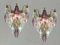 Apliques poligonales de cristal de Murano, años 70. Juego de 2, Imagen 2