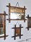 Espejos de pared franceses antiguos grandes de imitación de bambú, siglo XIX. Juego de 5, Imagen 3