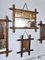 Large Antique French Faux Bamboo Wall Mirrors, 19th Century, Set of 5 3