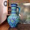 Vase avec Poignée à Motifs Floraux de Bay Keramik, Allemagne, 1970s 2