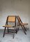 Wood and Rattan Folding Chair, 1970s, Set of 2, Image 6