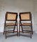 Wood and Rattan Folding Chair, 1970s, Set of 2 5