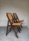 Wood and Rattan Folding Chair, 1970s, Set of 2 4