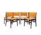 Mahagoni Esszimmerstühle mit ockerfarbenem Stoff, zugeschrieben von Erik Buck, 1960er, 6 . Set 1