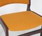 Mahagoni Esszimmerstühle mit ockerfarbenem Stoff, zugeschrieben von Erik Buck, 1960er, 6 . Set 9