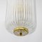 Art Deco Brass & Murano Glass Lantern Chandelier attributed to Tomaso Buzzi, 1980s 4