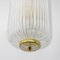 Art Deco Brass & Murano Glass Lantern Chandelier attributed to Tomaso Buzzi, 1980s, Image 4