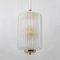 Art Deco Brass & Murano Glass Lantern Chandelier attributed to Tomaso Buzzi, 1980s 5
