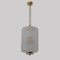 Art Deco Brass & Murano Glass Lantern Chandelier attributed to Tomaso Buzzi, 1980s 1