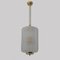 Art Deco Brass & Murano Glass Lantern Chandelier attributed to Tomaso Buzzi, 1980s, Image 1