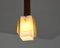 Italian Dark Teak Pendant Lamp with Milk and Yellow Acrylic Glass Shades, 1960s 4