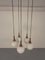 Danish Glass and Rosewood Cascade Ceiling Lamp, 1960s, Image 7