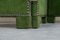 Biombo vintage de terciopelo verde, años 60, Imagen 3