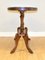 Regency Oval Yew Wood Pie Crust Edge Coffee Table on Saber Feet 4