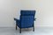 Blue Hans Chair with Pouf, 1980s, Set of 2 2