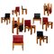 Monk Chairs by Afra & Tobia Scarpa for Molteni, 1973, Set of 12 3