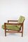 Fauteuil Vintage en Velours Vert Olive, 1970s 5