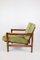 Vintage Armchair in Green Olive Velvet, 1970s, Image 5