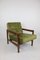 Vintage Armchair in Green Olive Velvet, 1970s 1