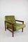 Vintage Armchair in Green Olive Velvet, 1970s 9