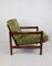 Vintage Armchair in Green Olive Velvet, 1970s 8