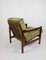 Vintage Armchair in Green Olive Velvet, 1970s 7