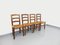 Vintage Brutalist Wooden and Straw Chairs, 1960s, Set of 4 17