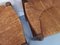 Sillas brutalistas vintage de madera y paja, años 60. Juego de 4, Imagen 10