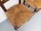 Vintage Brutalist Wooden and Straw Chairs, 1960s, Set of 4, Image 14