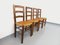 Vintage Brutalist Wooden and Straw Chairs, 1960s, Set of 4 7