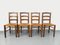 Vintage Brutalist Wooden and Straw Chairs, 1960s, Set of 4 9