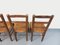 Vintage Brutalist Wooden and Straw Chairs, 1960s, Set of 4, Image 4