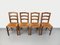Vintage Brutalist Wooden and Straw Chairs, 1960s, Set of 4, Image 8