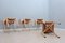 Sedie da pranzo vintage rustiche con seduta in paglia attribuite a Renato Toso, anni '70, set di 4, Immagine 3