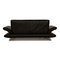 Leather Three Seater Black Sofa from Koinor Rossini 10